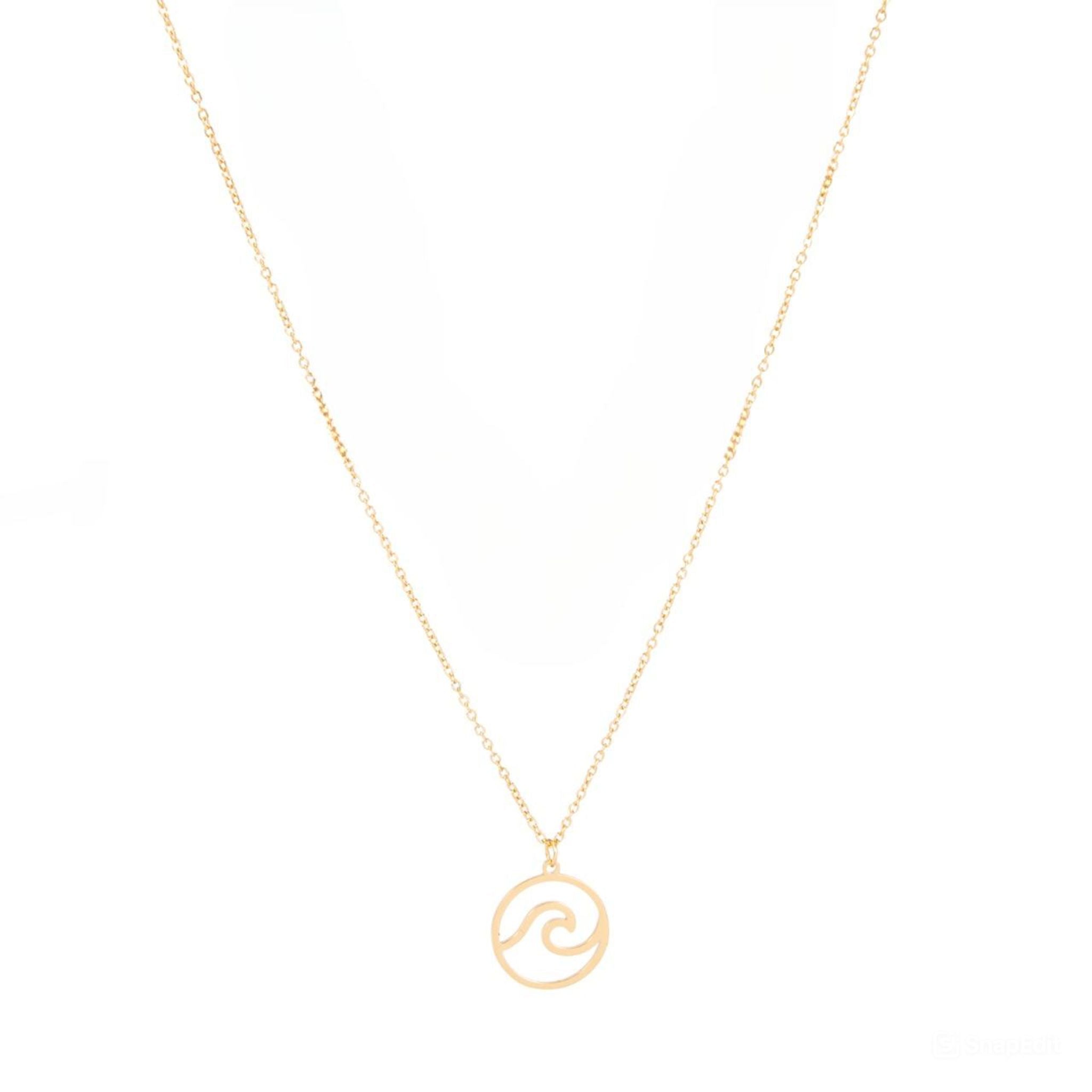 dreizack wave necklace 18k gold