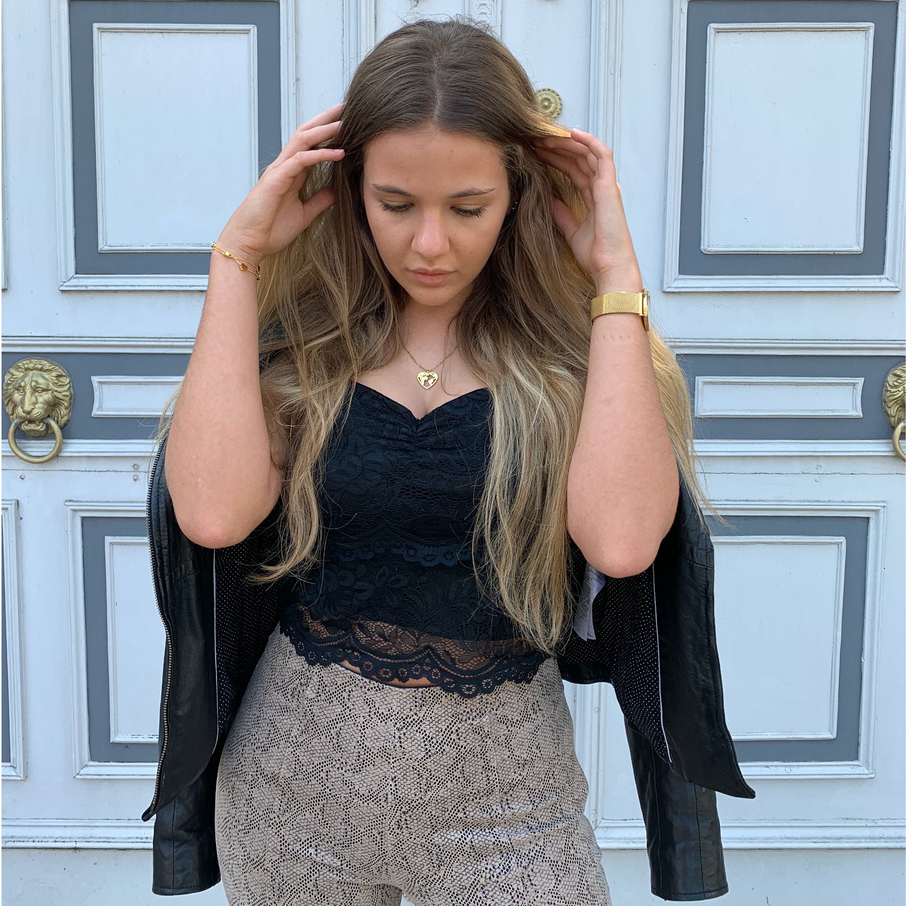 'LOVE THE WORLD' NECKLACE GOLD - Dreizack