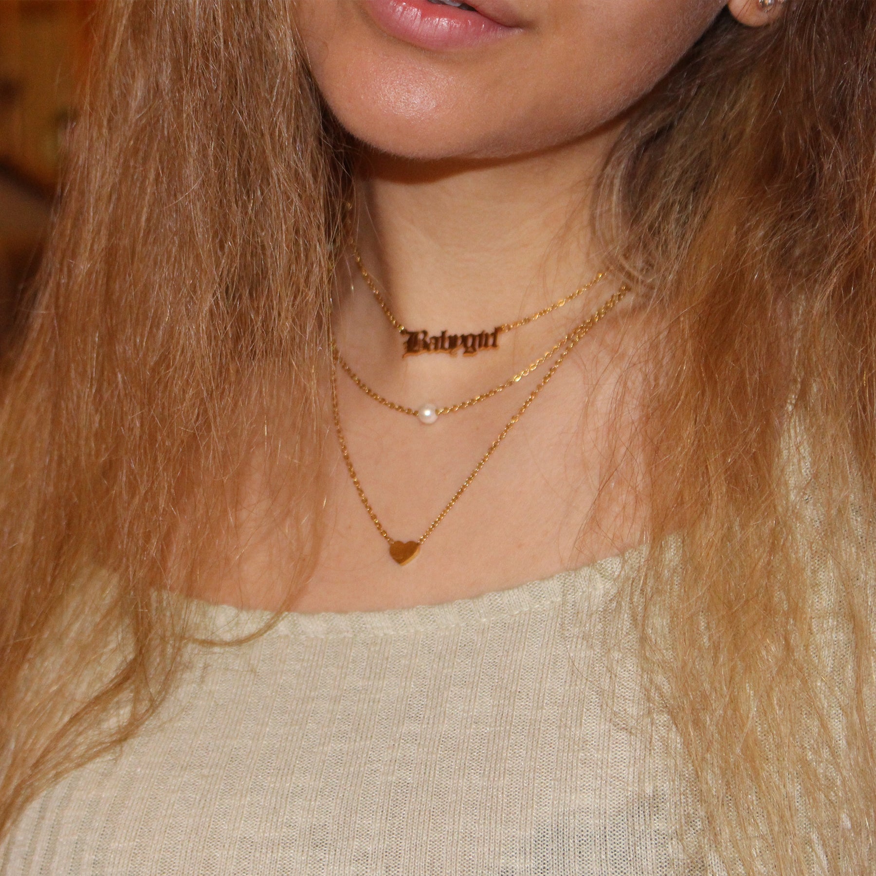 'BABYGIRL‘ NECKLACE GOLD - Dreizack