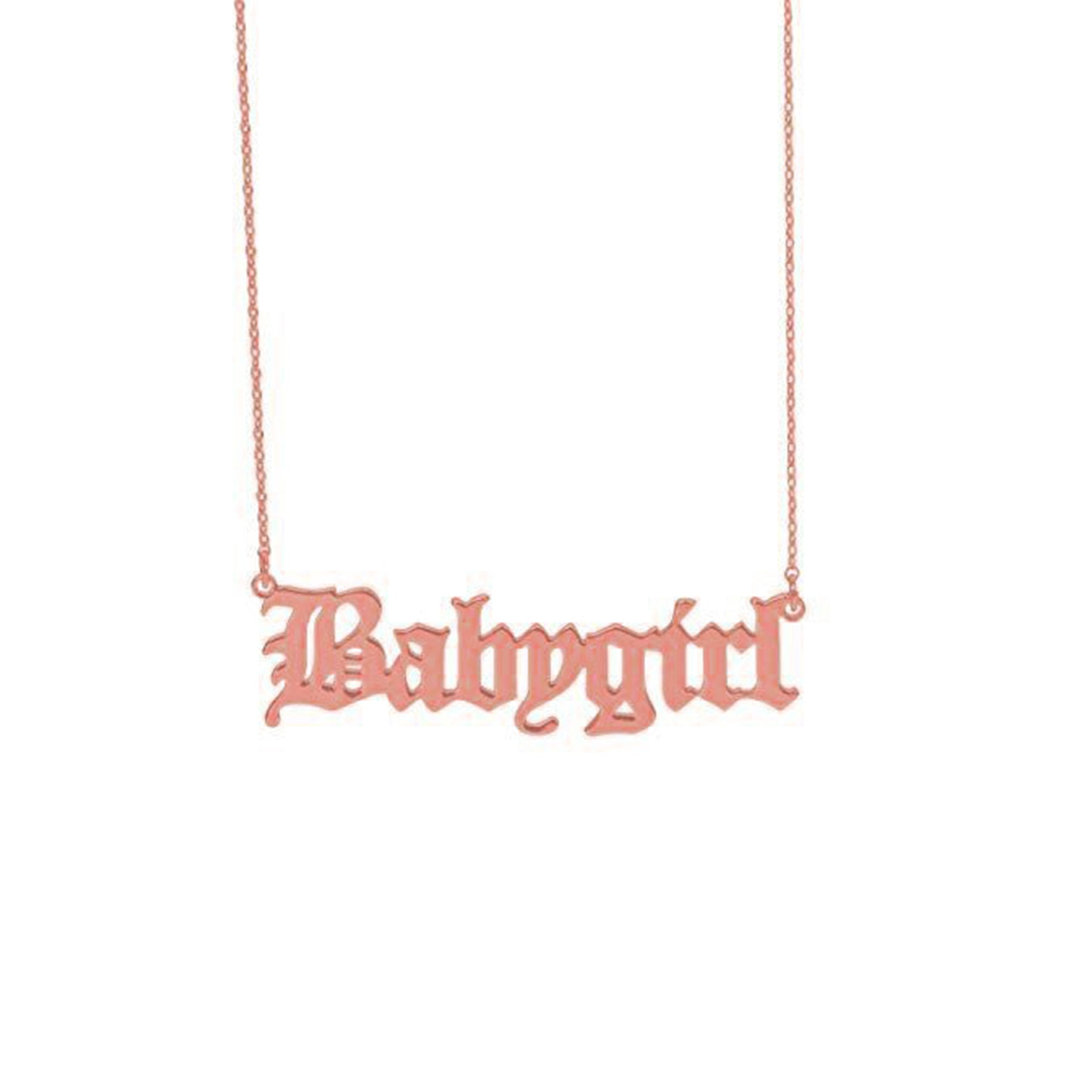 'BABYGIRL‘ NECKLACE ROSE GOLD - Dreizack