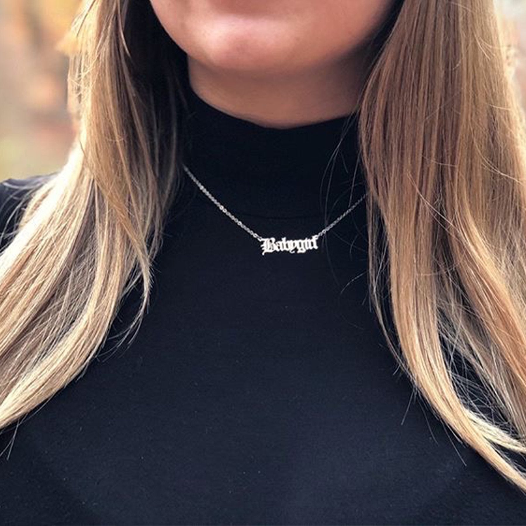 'BABYGIRL‘ NECKLACE SILVER - Dreizack