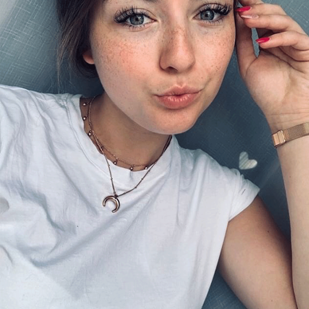 HALF MOON AND DROPS LAYERED NECKLACE ROSE GOLD - Dreizack