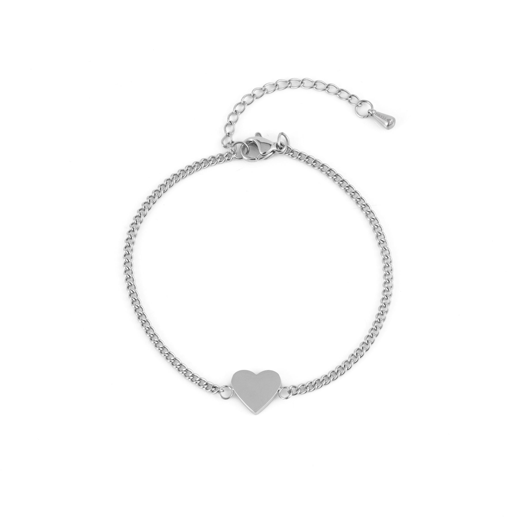 HEART BRACELET SILVER - Dreizack