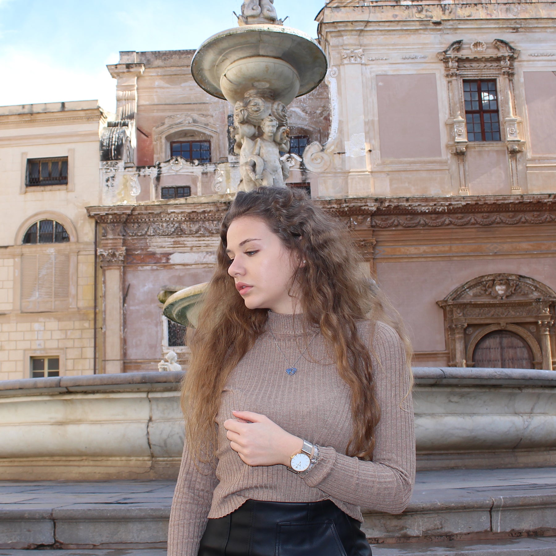 'LOVE THE WORLD' NECKLACE SILVER - Dreizack