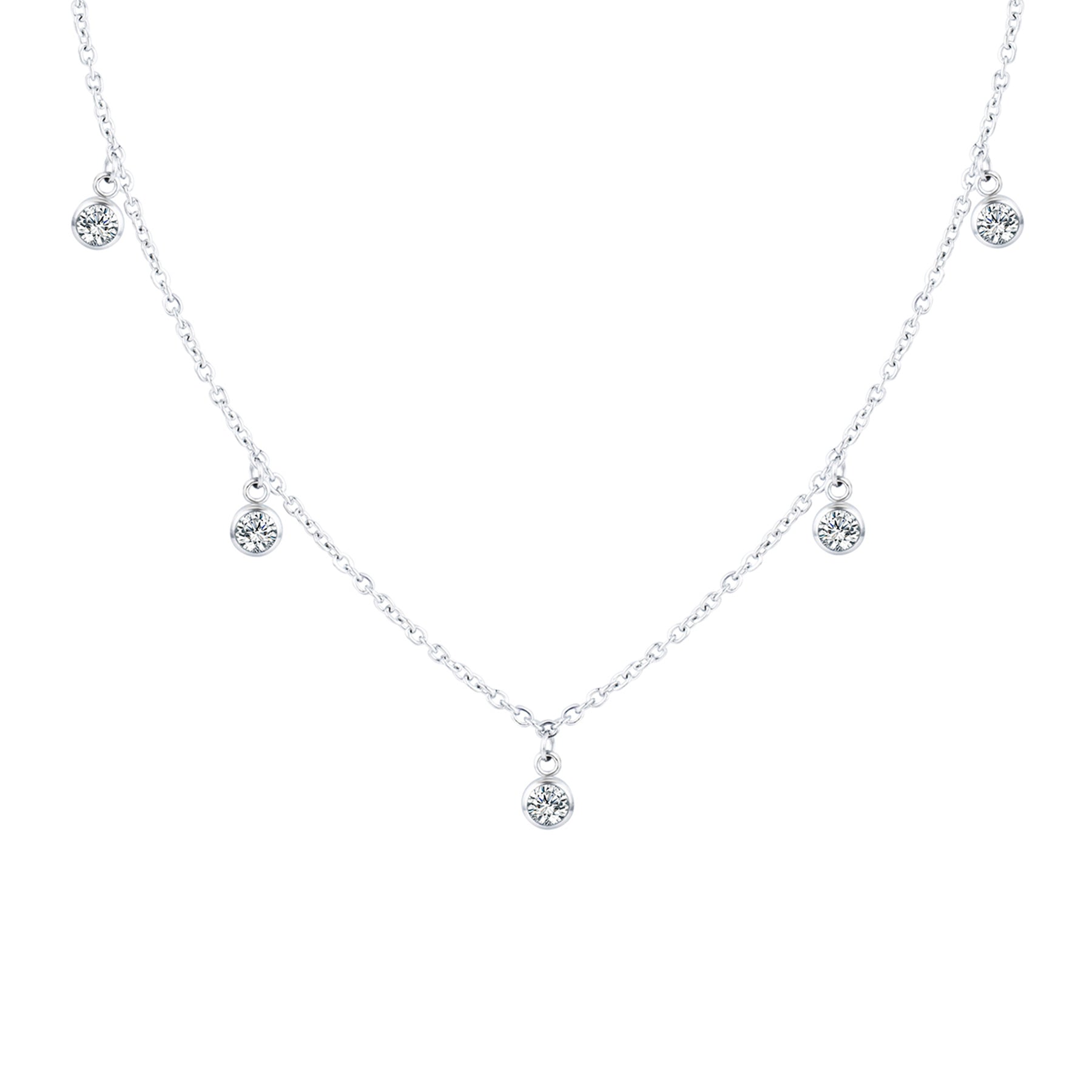 'MAGIC DROP' CHOKER SILVER - Dreizack