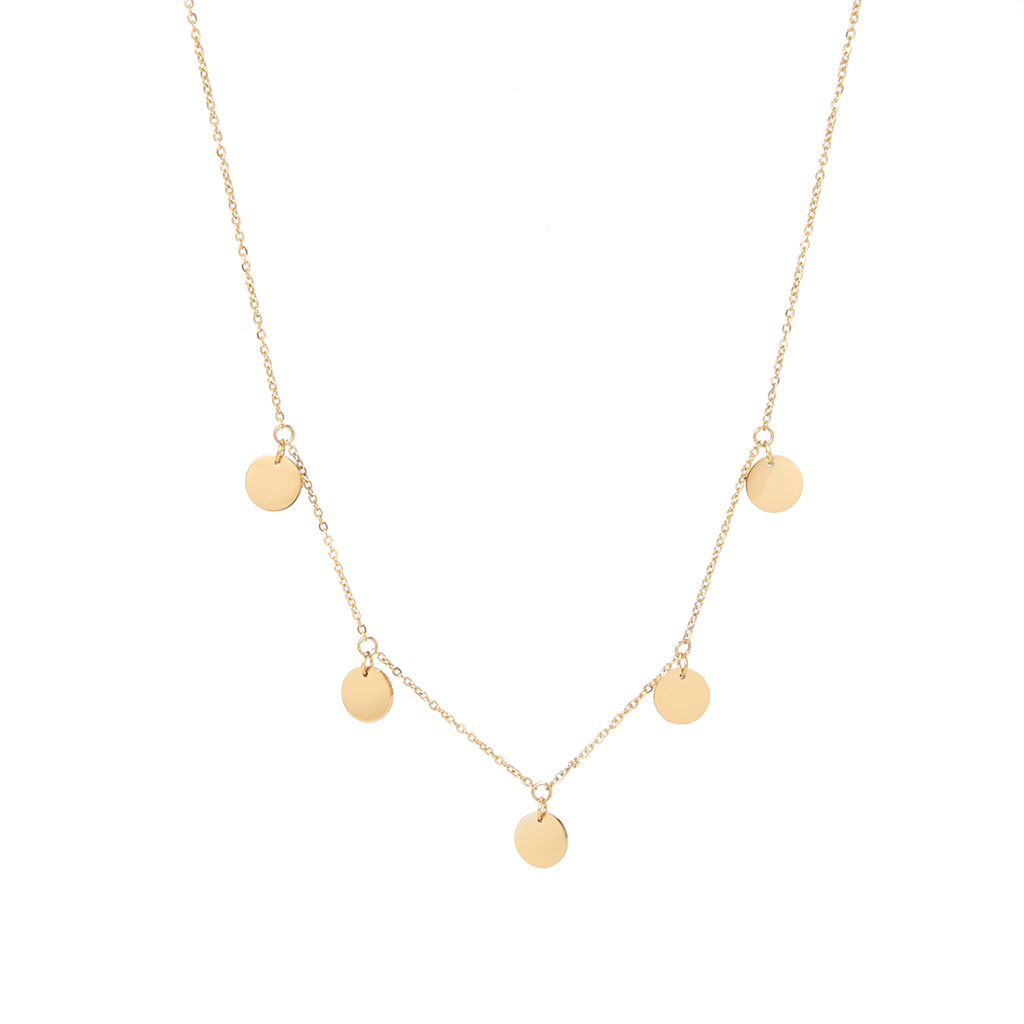 MULTI COIN NECKLACE GOLD - Dreizack